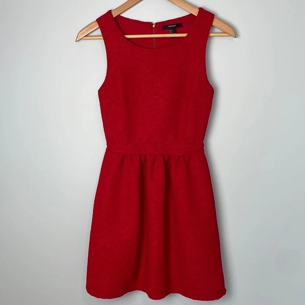 red fit and flare dress forever 21 Forever 21 Womens Wine Lace Mesh Fit and Flare Dress Vintage Style Size  Large